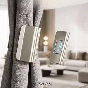 Kẹp Rèm DONOVANQQ, Kẹp Giữ Mạnh Mẽ Không Khoan, Thích Hợp Có Thể Tái Sử Dụng Gần Phù Hợp Với Ánh Sáng Khóa Tắt Kẹp Phòng Ngủ
