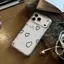 Màu trắng tình yêu ECG cho iPhone 17pro trường hợp 15/14/13/12 lỗ lớn xuyên thấu cao