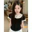 Áo thun ngắn tay Agaric Edge phong cách Preppy dành cho nữ Áo len Cardigan Slim-Fit Top