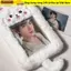BAMBOOB Sang Trọng Photocard, Phim Hoạt Hình Gấu Xe Buýt Cửa Tay Áo, Hình Ảnh Thần Tượng Động Vật Dễ Thương Nhiều Phong Cách Túi Đựng Thẻ Học Sinh Mặt Dây