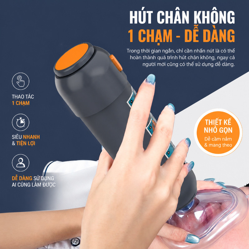 Dụng cụ hút dị vật Heimlich cho trẻ em & người lớn, phòng chống nghẹn nhanh chóng, tặng kèm phụ kiện.