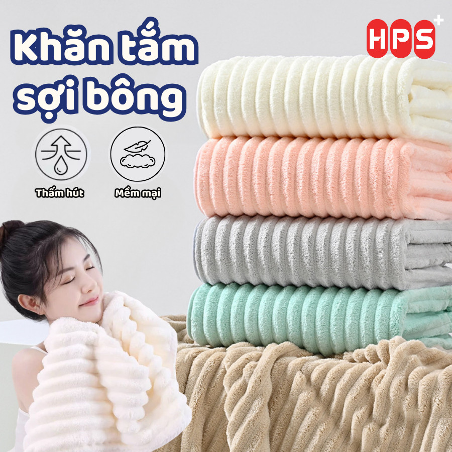 Khăn Tắm Siêu Thấm Hút HomeMate, Khăn Mặt Sợi Cuộn Cao Cấp Mềm Mịn Không Rụng Lông