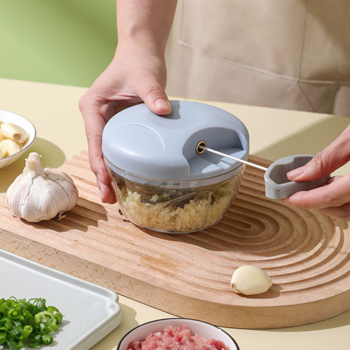 Máy Xay Tỏi Ớt Cầm Tay HomeMate Mini Dây Rút, Dụng Cụ Xay Thực Phẩm Nhà Bếp Tiện Lợi 500ML / 900ML