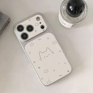 Ốp điện thoại Le Fu Cat có sẵn Thích hợp cho iPhone17promax Cửa sổ lớn Thích hợp cho iPhone16pro Vỏ mềm chống sốc toàn diện Chống va chạm