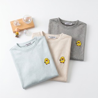 Áo thun Local Brand unisex form boxy slim fit thêu vịt vàng vải nhung Premium Collection pdz02