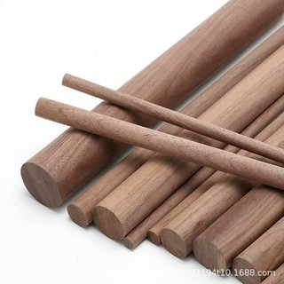 Đường kính 12mm Đen Quả óc chó Gỗ Gậy Mô hình Thông số kỹ thuật khác nhau Đồ nội thất Gậy gỗ tròn Gậy gỗ tự làm Handmade Gỗ nguyên khối GC0K