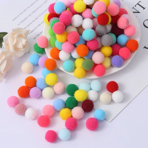 Hạt Bông Pom Pom Mix Màu Dùng Làm Handmade, Trang Trí, Phụ Kiện May Mặc 1cm và 2cm và 1.5cm ANGIHOME
