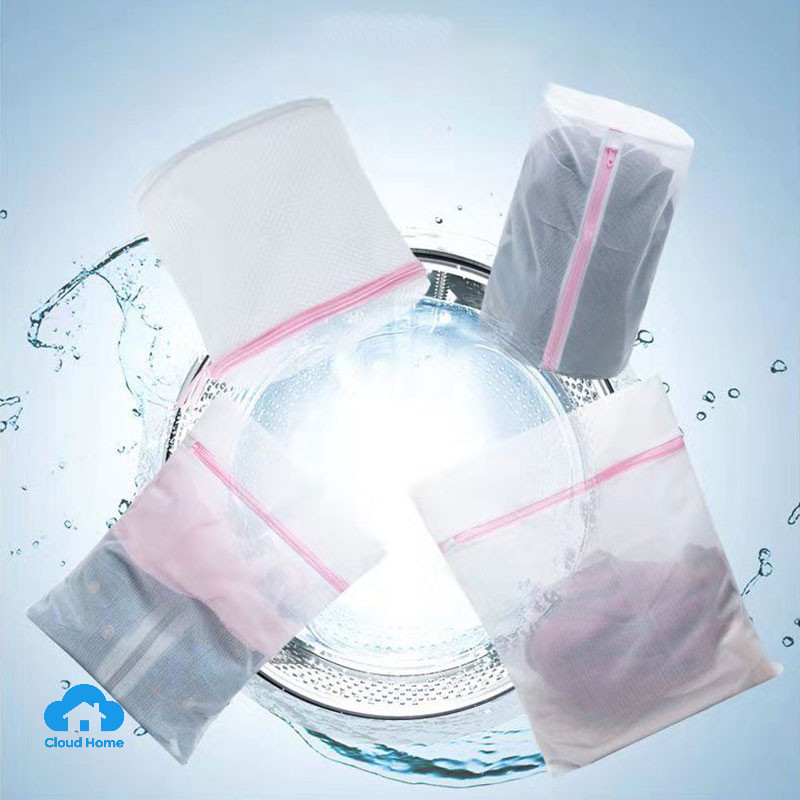 Bộ túi giặt bằng polyester lưới mịn dày dặn, túi đựng đồ lót và áo ngực.