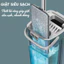 Bộ Lau Nhà Tự Vắt 360° HomeMate – Cây Lau Sàn Kèm Xô Inox 2 Ngăn, Lau Sạch Mọi Góc Khuất