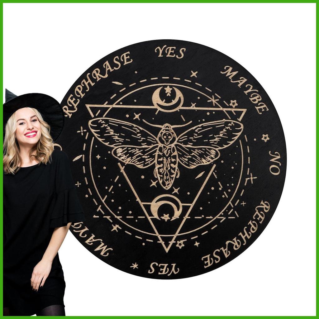 Bảng Bói Toán Dowsing Bảng Siêu Hình Có Chữ Cái Tin Nhắn Bằng Gỗ Planchette Ouija Board Game Fortune wipqsvn