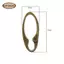 2 Chiếc Antqiued Đồng Chìa Khóa Chụp Lò Xo Kẹp Trên Móc Carabiner Cắm Trại