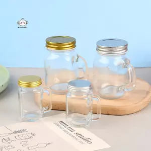 Maybest 120ml Mini Mason Jar Shot Glass Thủy tinh pha lê trong suốt có tay cầm Bar Club Party Vodka Spirits Whisky Glass Quà tặng {VN}