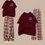 Bộ đồ quần dài caro đỏ + phối áo phông chữ IT OK in ng ự c unisex freesize - THUBIO98