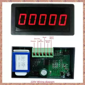 RS5135 Bộ đếm điện tử 5 chữ số Loại tổng hợp DC12-24V 0-99999 Đếm bảng điều khiển kỹ thuật số LED (R F C V)