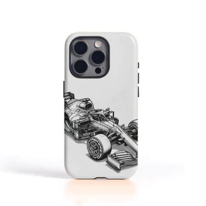 Họa tiết đua phác thảo cá nhân màu đen trắng Thích hợp cho iPhone 17Promax 16Pro 15 11 12 13 14 xs XR 17Air Vỏ cứng hai lớp chống sốc VPGU