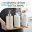 Hộp đựng xà phòng gốm sứ 400Ml, Phong cách Bắc Âu, Hộp đựng xà phòng Lotion cho nhà bếp và phòng tắm -Grey