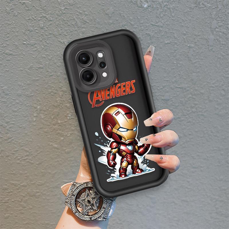 Áp dụng cho OPPO Reno 6 8 10 11 12 13 14 15 F Pro Ốp điện thoại mềm silicon hoạt hình TPU Captain America Iron Man Angel Angel Eye Ốp lưng chống sốc