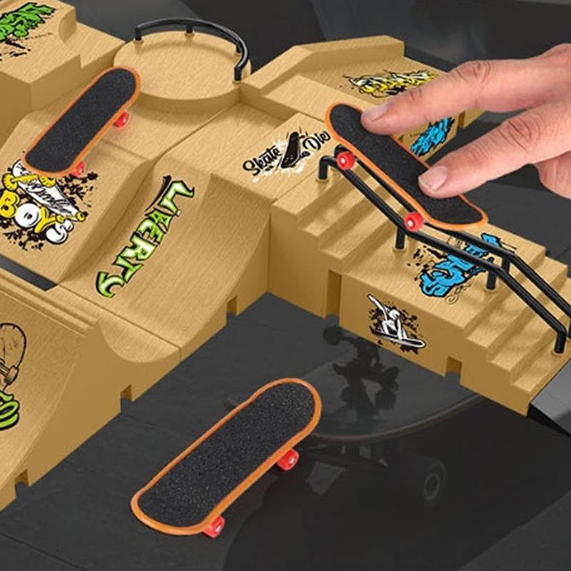 [MAKY] Ván trượt mini đầu ngón tay cho trẻ em - Đồ chơi thể thao kèm ramp và đạo cụ