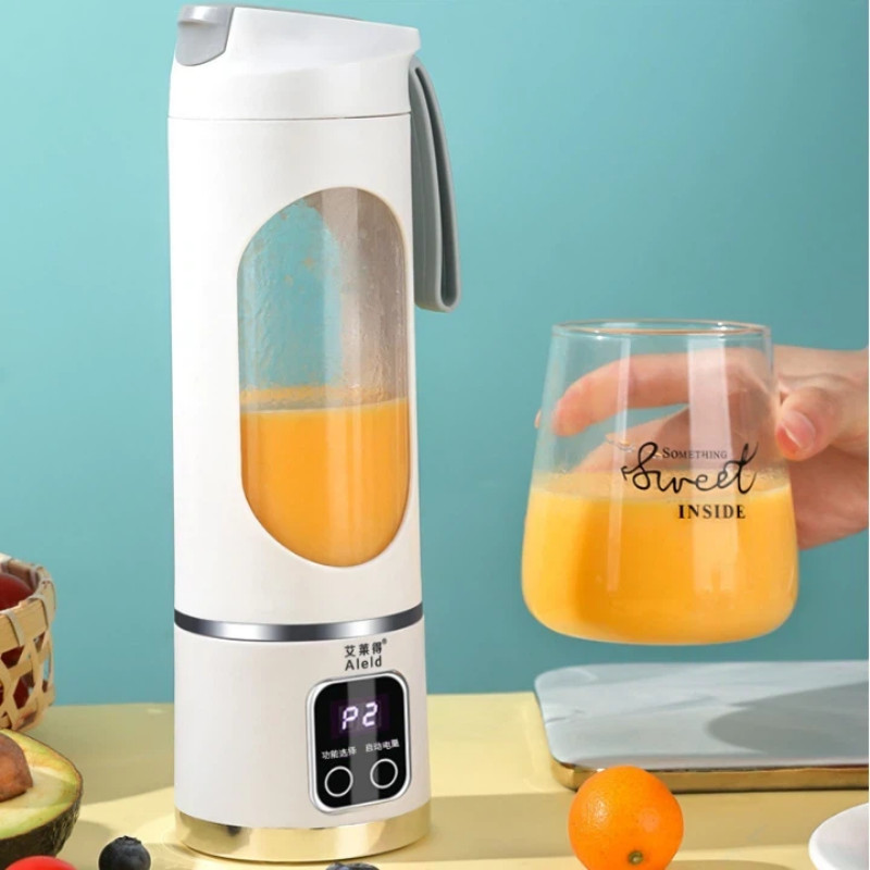 Máy xay sinh tố cầm tay không dây,Máy xay di động cầm tay,dung tích 450ml,10 lưỡi nghiền đá,sạc USB