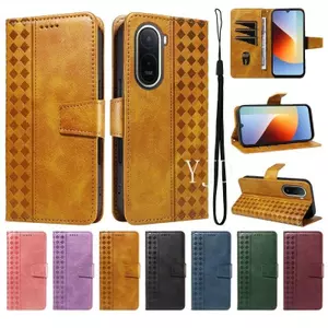 Ốp YJD Cho Redmi A7 Pro Khe Cắm Thẻ Da Vuông Nhỏ Dây Đeo Tay Chống Rơi Vỏ Điện Thoại