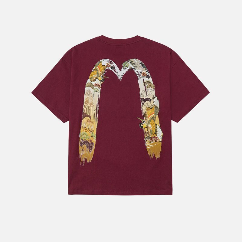 Áo sơ mi unisex vintage cotton, họa tiết chữ M lớn màu vàng, size XS đến 3XL
