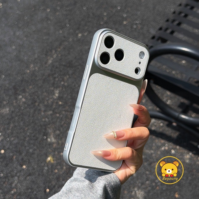 Ốp Điện Thoại Da PU Trắng Cho Redmi Note 15 14 13 12 12S Turbo 11 SE 11S 11T 10 9 Pro Max Lite 10S 9S 8 Pro Plus 5G 4G Ins Style Cover Vỏ Mềm Mờ Đơn Giản Dễ Thương