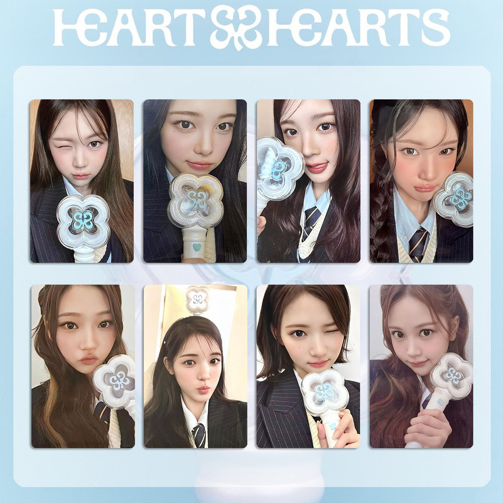 2-50 chiếc H2H Hearts2Hearts Lightstick Lomo Cards FOCUS Móc chìa