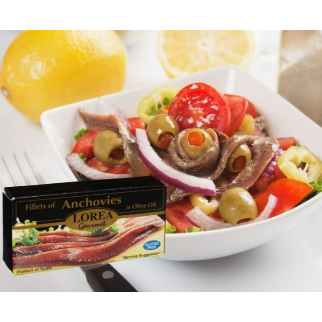 [Combo] Cá Cơm Biển Anchovy Phi Lê Sốt Dầu Oliu Lorea Gourmet 50g Thơm Ngon Tươi Mới