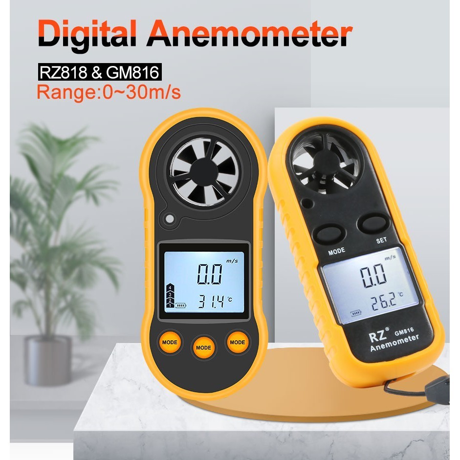 MDG- Máy Đo Tốc Độ Gió 𝗕𝗲𝗻𝗲𝘁𝗲𝗰𝗵 GM816 Đo 0~30m/s