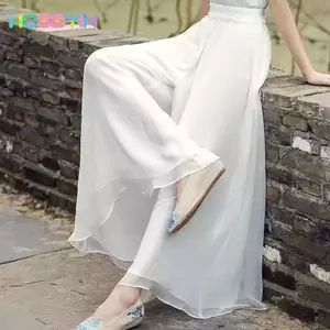 Quần khiêu vũ HOBBYIN ống rộng voan, thiết kế cổ điển và co giãn, phù hợp cả khiêu vũ và yoga