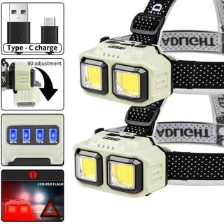 FANGHUI Đèn pha mạnh mẽ, Đèn pha LED COB có thể sạc lại USB chống nước, HX-816 4 cấp độ ánh sáng Tìm kiếm Đèn lồng Cắm trại Sử dụng