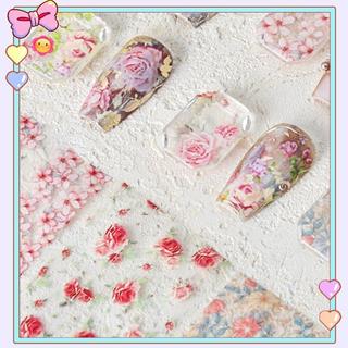 [beautifulhome] Giấy bạc chuyển móng tay hoa hồng 4 * 50cm cho DIY Nail Art Sliders Nail Salon Sử dụng [làm đẹp]