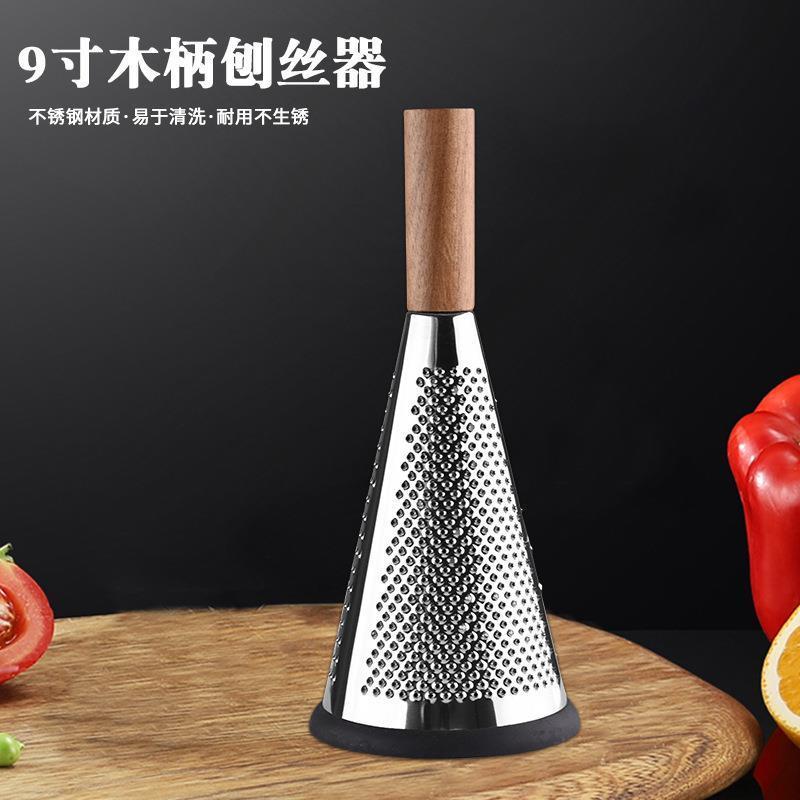 🔥 Dụng cụ bào rau củ​ 🔥 Dụng cụ bào sợi​ dễ sử dụng bằng tay​ Máy bào phô mai Máy bào khoai tây Hộ gia đình Nhà bếp Nón ba mặt Đa chức năng Lụa Tay cầm bằng gỗ Rau