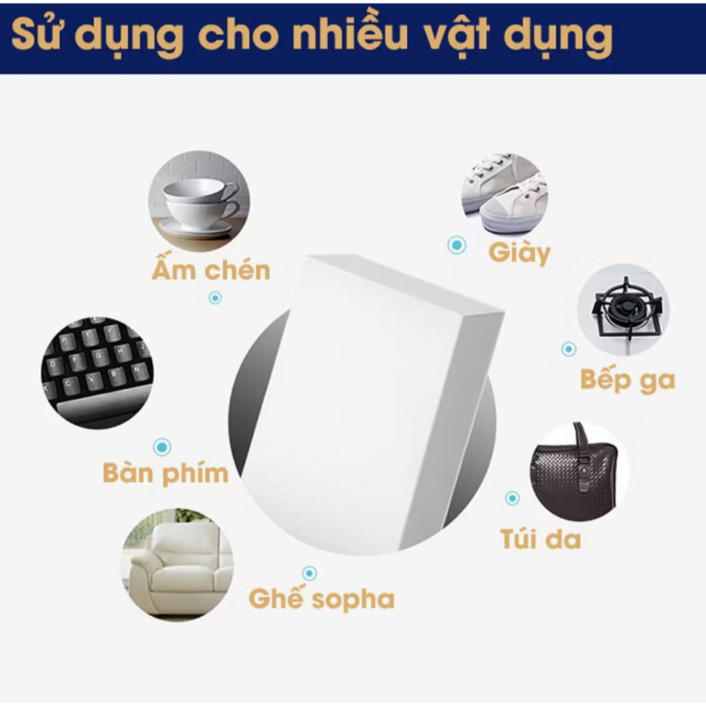 Combo 10 Mút Xốp Melamine Lau Chùi, Tẩy Rửa, Vệ Sinh Đa Năng - Miếng Bọt Biển Thần Kỳ