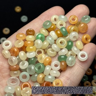 ((20 Chiếc) Ngọc Lụa Vàng Tự Nhiên 8 x 5 Mm Bánh Mì Vòng Bàn Tính Hạt Vòng Tay Tự Làm Phụ Kiện