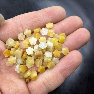 ((10 Cái) 6 Mm Topaz Lục Giác Hoa Mai Rời Hạt Topaz Hoa Vòng Tay Tự Làm Phụ Kiện