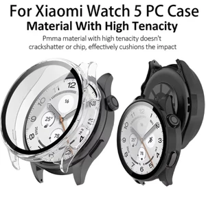 Ốp PC + Kính Cường Lực Cho xiaomi Watch S5 Phụ Kiện Đồng Hồ Thông Minh Bảo Vệ Màn Hình Ốp Lưng Cho Mi S5 watchS5​ Vỏ cứng