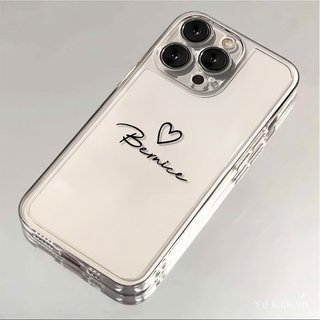 Ốp điện thoại trong suốt thời trang hợp thời trang sáng tạo tiếng Anh Thích hợp cho iPhone 17promax / 15pro / 16 / 12 / 11pro / xsmax / 14pro / 13promax Vỏ chống va đập