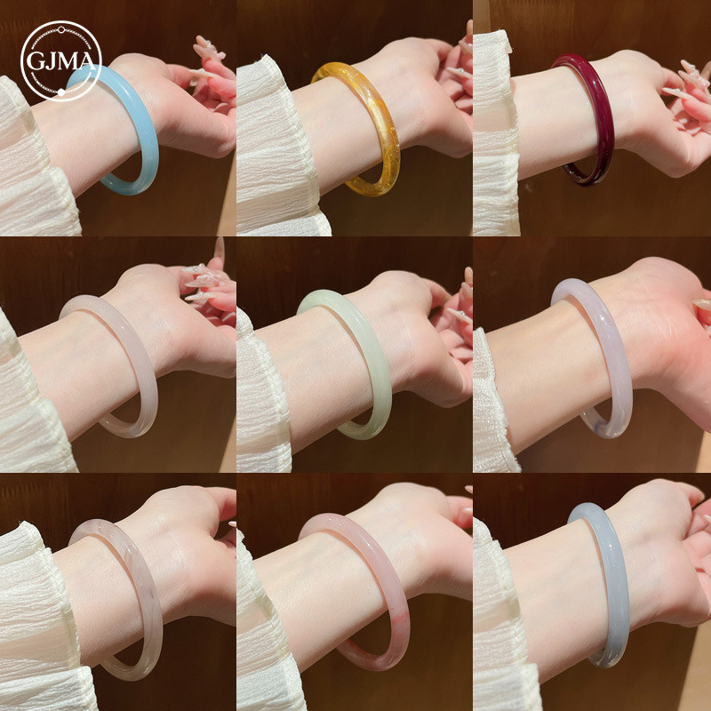 Vòng tay giả ngọc bích phong cách Trung Quốc mới, phụ kiện thời trang và đơn giản dành cho nữ, thích hợp để mặc hàng ngày