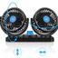 360º xoay tròn Hai quạt, tốc độ gió siêu lớn, , quạt nhỏ cho ô tô ，phù hợp cho ô tô và xe tải USB 5V/12V/24V.
