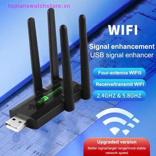 Toplanswatchstore 2.4G / 5.8G WiFi Repeater Extender Bộ mở rộng tín hiệu USB không dây Bộ định tuyến tầm xa Bộ mở rộng mạng VN