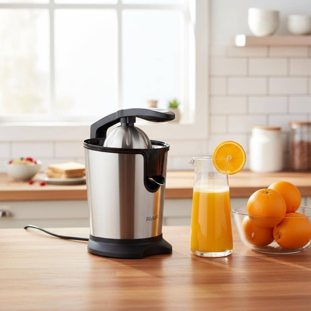 Dễ dàng làm sạch Máy ép cam tự động Máy ép nước ép đòn bẩy động cơ yên tĩnh cho thanh gia đình
