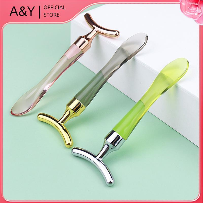 A & Y Kim Loại Đuôi Cá Massage Mặt Sti Chống Nhăn Kem Mắt Applicator Mặt nạ Trộn Thìa Muỗng Mắt Massage Beauty Bar Facial Ca.