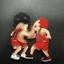 Nam châm tủ lạnh xoay Slam Dunk Hanamichi & Rukawa, Trang trí bóng rổ Chibi