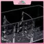 MYPANDA 3 khe trong suốt Hộp đựng mỹ phẩm kim cương Acrylic trong suốt Hộp đựng cọ trang điểm Hộp đựng bút chì kẻ mày Lipsti Chân đế lưu trữ phòng tắm.