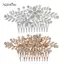 AqToCna Kim Cương Giả Cô Dâu Tóc Pha Lê Cho Cô Dâu Tóc Tiaras Nữ Cô Gái Trang Sức Tóc Cưới Phụ Kiện Tóc Quà Tặng AqToCna