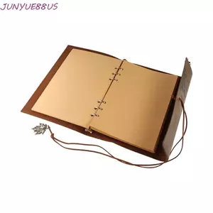 JUNYUE88US Travelers Vintage Notebook, A7 / A6 / A5 Da PU PU Kraft Notebook, Sổ Tay Lá Rời Notepad Chất Kết Dính Giấy Kraft Xoắn Ốc Sổ Tay Trường Học