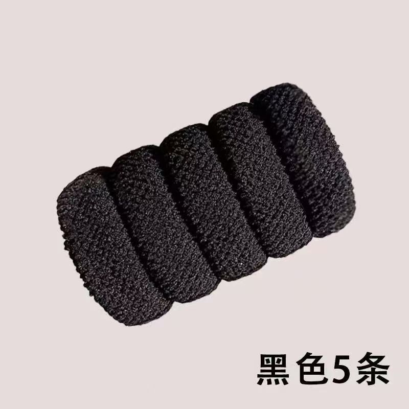 Phụ kiện tóc sang trọng Vòng ruột lớn Độ đàn hồi cao Dây tóc dày Vòng tóc đuôi ngựa cao Dây đầu kết cấu phẳng Dây cao su R0SW