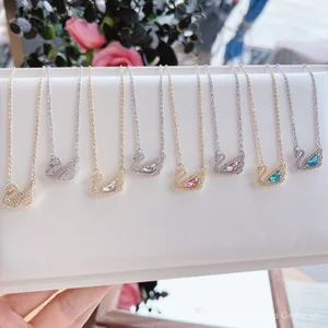 Thiên Nga Mặt Dây Chuyền Vòng Cổ Nữ Thời Trang Niche ins Hợp Thời Trang Influencer Cùng Phong Cách Mori Phong Cách Thép Titan Xương Đòn Dây Xích Niche Thiết Kế Trăm