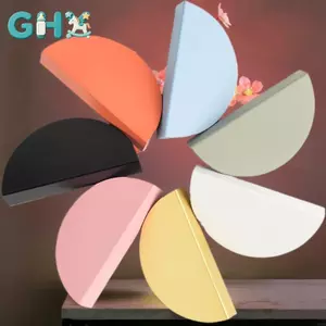 GHX 1 Cái Tay Cầm Tủ Bếp Nhiều Màu Sắc Tủ Quần Áo Cửa Ngăn Kéo Núm Bán Nguyệt Kem Phong Cách Phòng Trẻ Em Màu Tay Cầm Ghép Nối VN